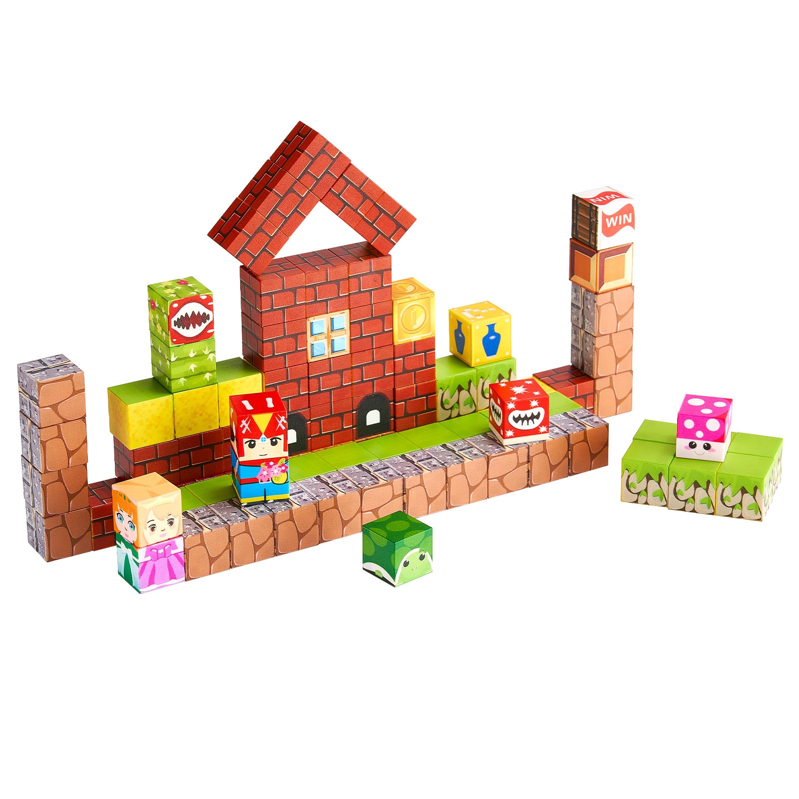 Magnetic Building Blocks Montessori Sensory Stem Educational Set_voghion.com